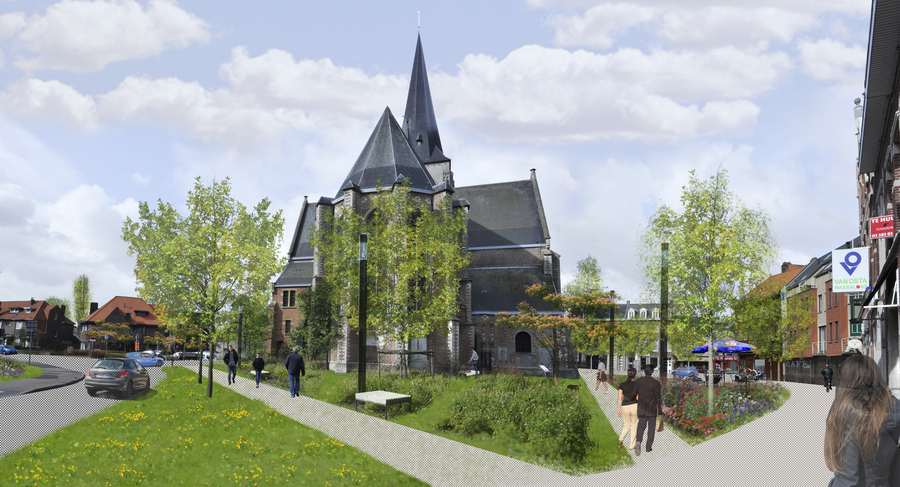Perspectief kerk Masterplan Ekeren-Centrum Perspectief kerk Masterplan Ekeren-Centrum